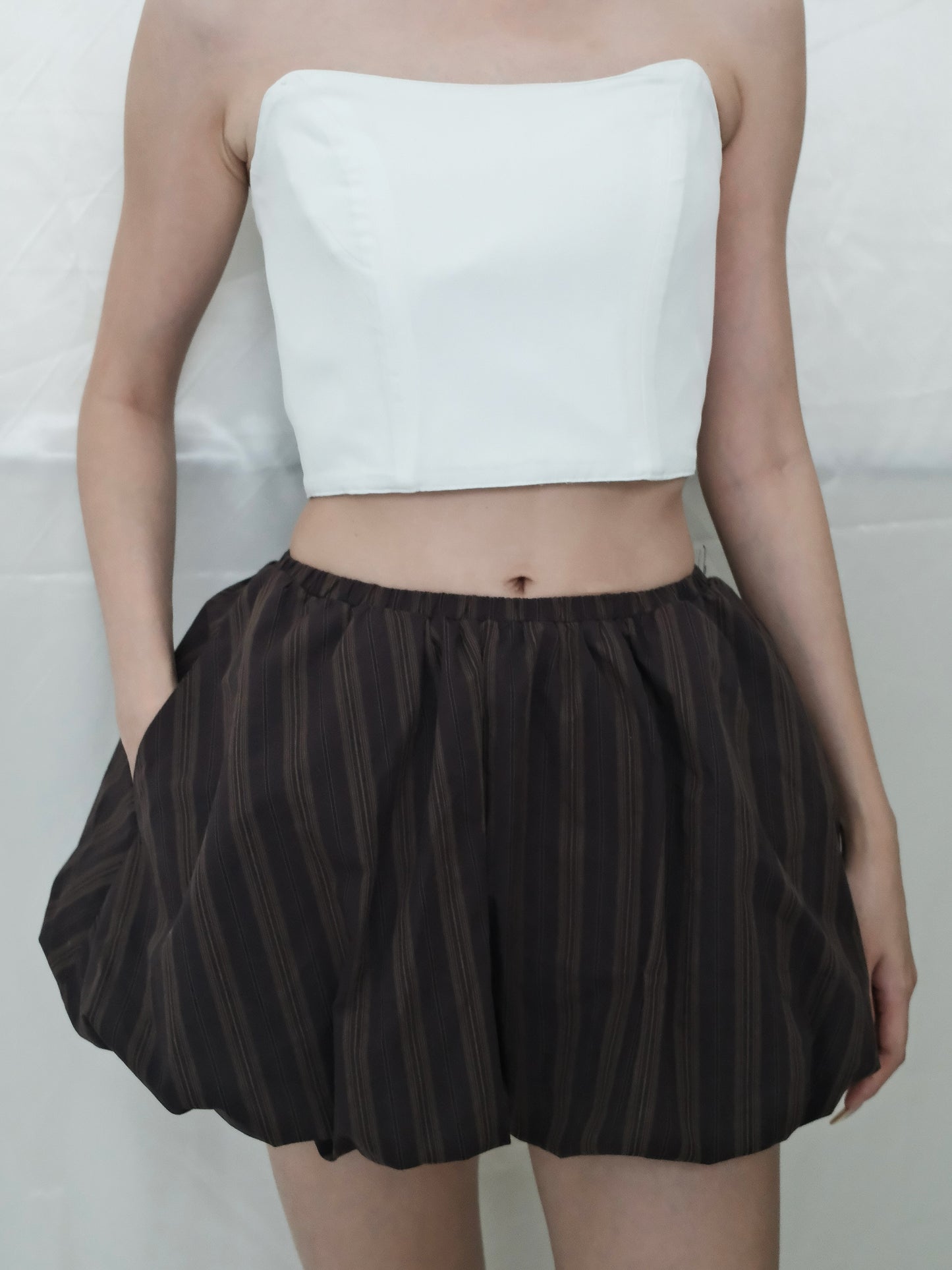 Stripe Bubble Skort