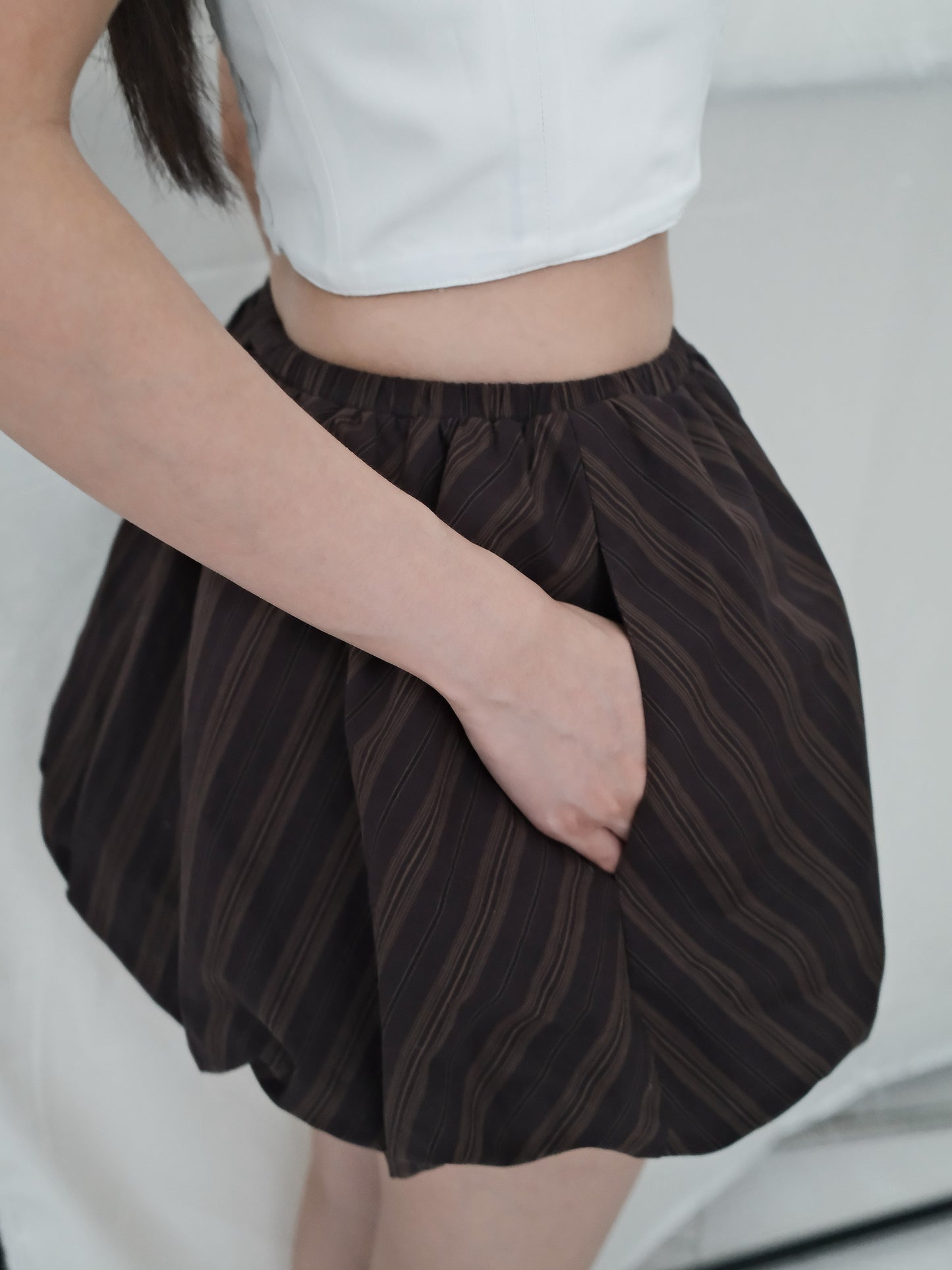 Stripe Bubble Skort