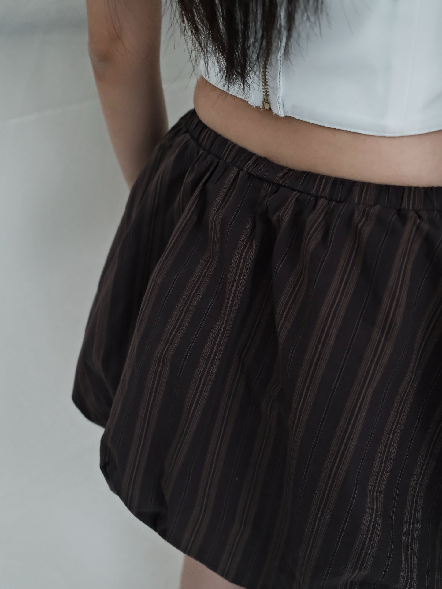 Stripe Bubble Skort